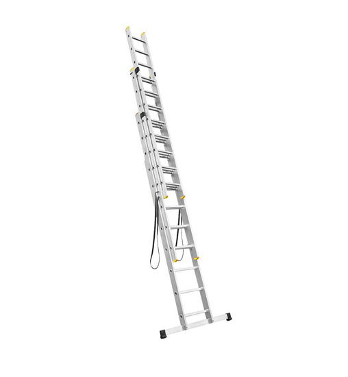 Picture of Aldotrade aluminum ladder 3x11 partition Profi three -piece