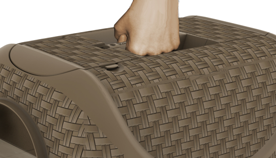 Picture of Aldotrade covered toilet for cats Rattan 42x50,5x40cm