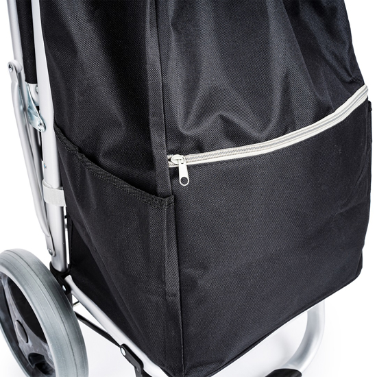 Picture of Aldotrade shopping bag on wheels with seat Comfort - black