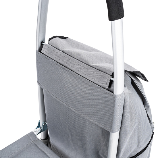 Picture of Aldotrade shopping bag on wheels with seat Comfort - gray