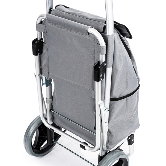 Picture of Aldotrade shopping bag on wheels with seat Comfort - gray