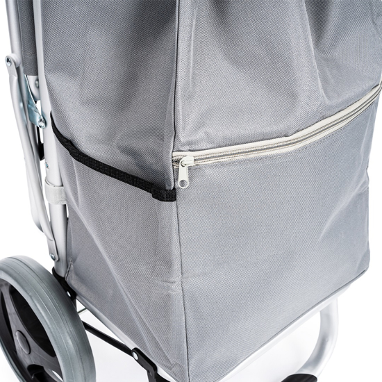 Picture of Aldotrade shopping bag on wheels with seat Comfort - gray