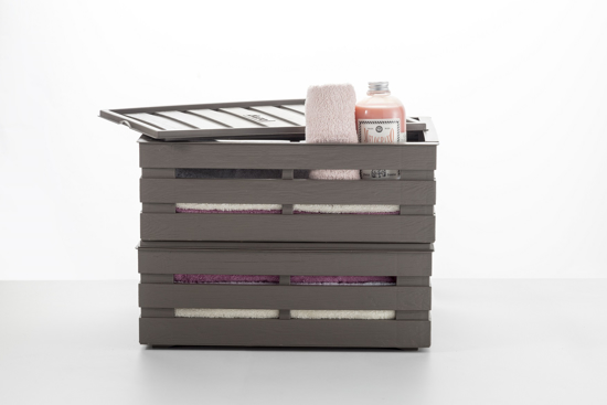Picture of Aldotrade set of crates tina tris 3pcs brown