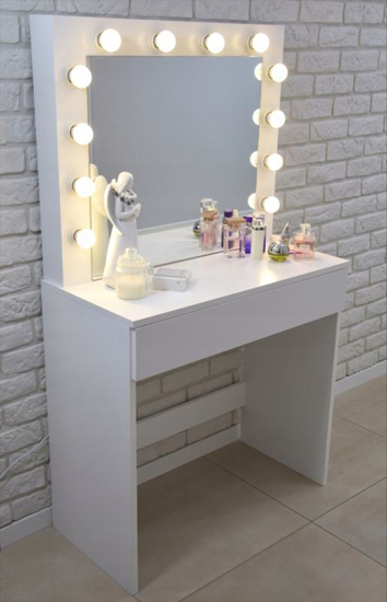 Picture of Aldotrade toilet cosmetic table Linda 80x40x140cm with mirror