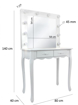Picture of Aldotrade toilet cosmetic table vintage 80x40x140cm with mirror