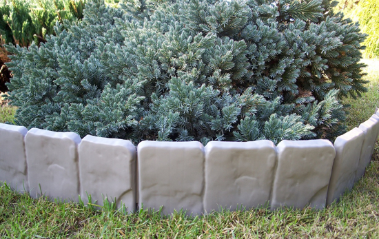 Picture of ALDOTRADE Garden curb rim the lawn plastic stone 2.5m