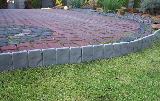 Picture of ALDOTRADE Garden curb rim the lawn plastic stone 2.5m