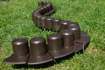 Picture of Garden palisade hem lawn curb plastic 4m brown
