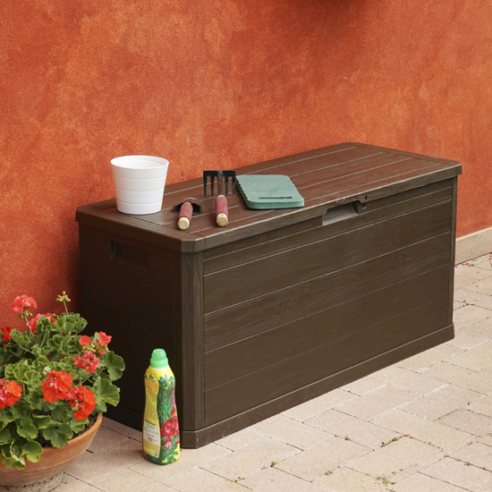 Picture of Aldotrade Garden storage box wood 280l brown