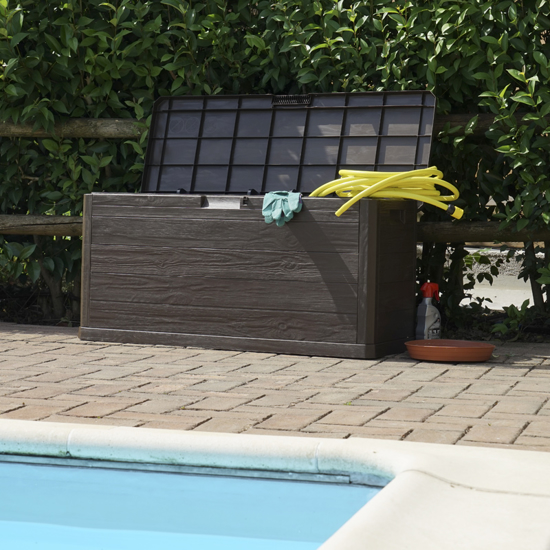 Picture of Aldotrade Garden storage box wood 280l brown