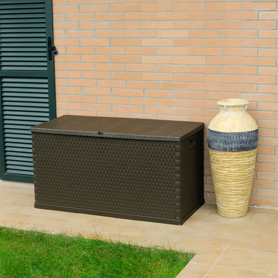 Picture of Aldotrade Garden Box Rattan 420L brown
