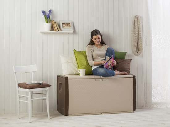 Picture of Aldotrade Garden Storage Box Tutto 350l brown