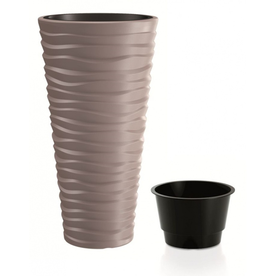 Picture of Flower pot tall with Sand Slim 35 cm deposit