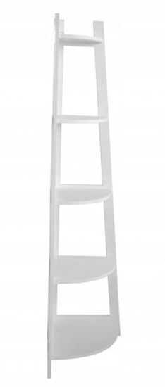 Picture of Corner shelf - Bílá library 52x34x150 cm