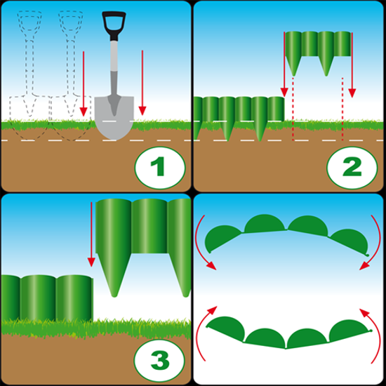 Picture of Garden Plastic Palisade Lem Lawn Palgarden 2.5m