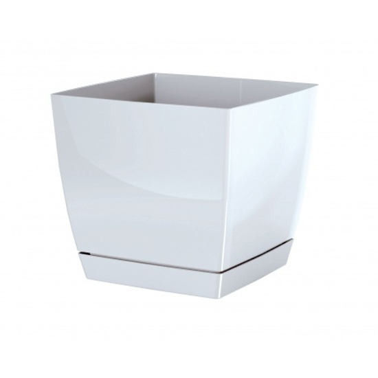 Picture of Flowerpot Coubi square with a bowl of 18 cm white