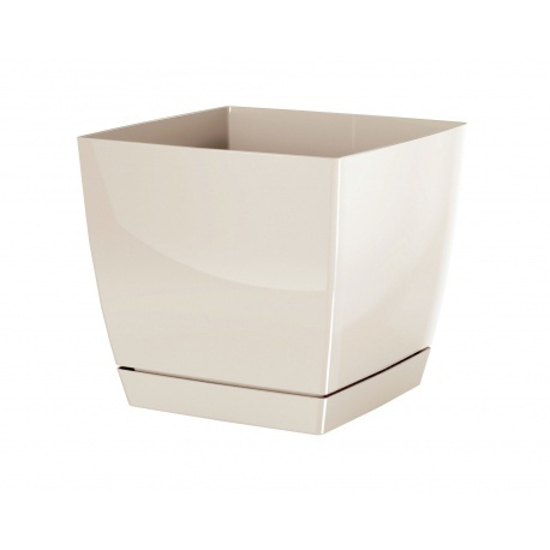 Picture of Flowerpot Coubi square with a bowl of 18 cm creamy
