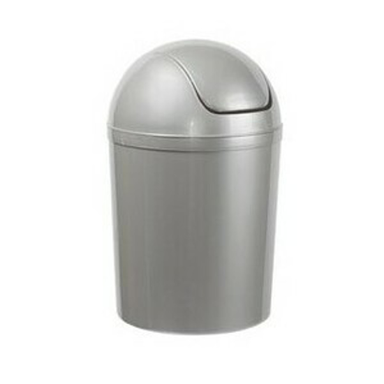 Picture of Waste basket swing top 5 l, silver