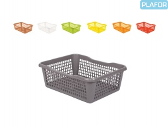 Picture of Plastic basket 35,9x26,9x13cm, gray