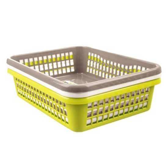 Picture of Plastic basket 38,5x25,7x6,6xcm, mix of colors