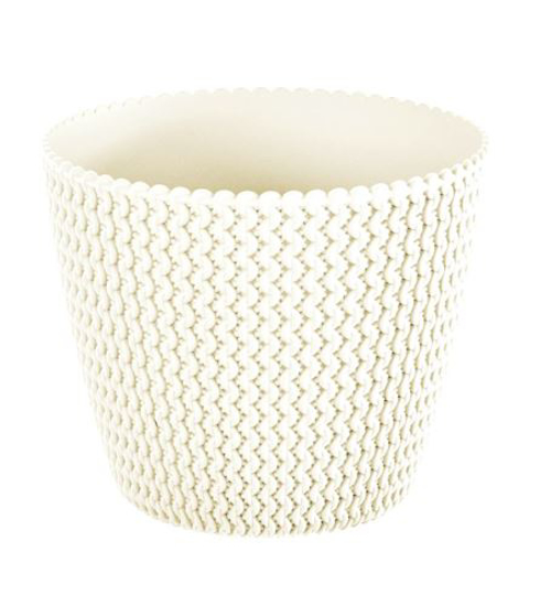 Picture of Flowerpot Round Flutes 25.9 cm Creamy