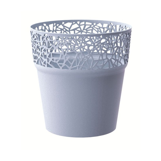 Picture of A flower pot with a lace tree 17.5 cm white