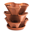 Picture of Floral cascade 3 part. terracotta
