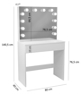 Picture of Eau de toilet table 80x40x140 cm with Gabina mirror
