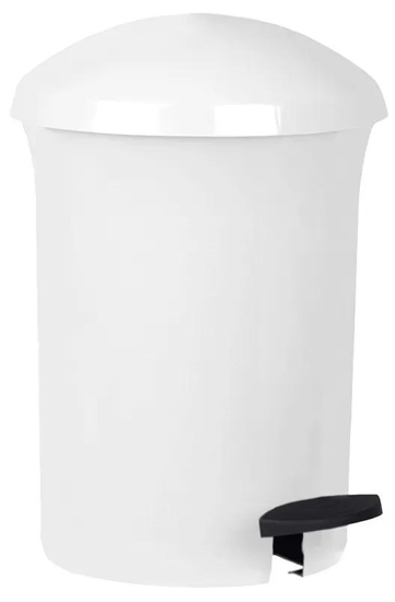 Picture of Pedal trash bin dust bin 8.1 l, white