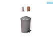 Picture of Pedal trash bin dust bin 8.1 l, gray