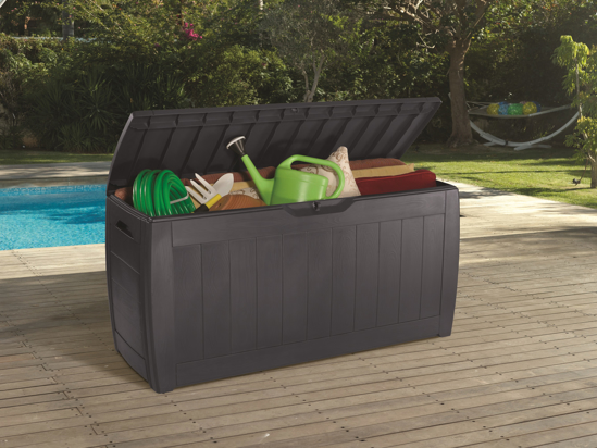 Picture of Zahradní úložný box Hollywood 270l grafit-antracit
