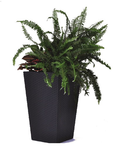 Obrázek z Květináč Rattan Planter M 55,4l antracit 