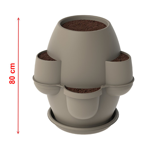 Picture of Velký okrasný květináč petrželák OASI cappuccino
