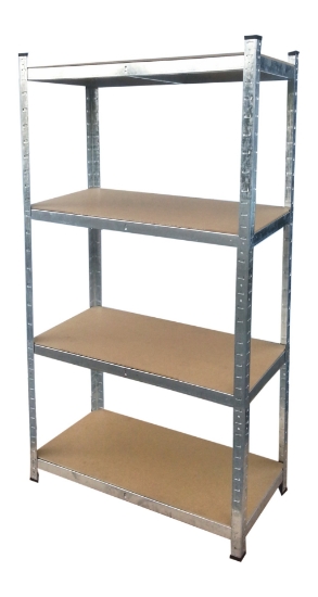 Picture of Regál 180x90x40cm, 4 police, ocel + MDF deska