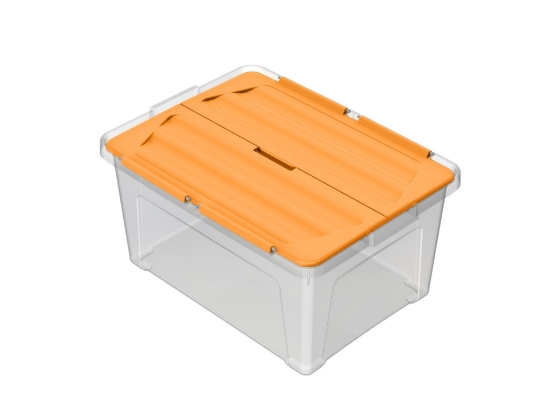 Picture of Multibox ECO s připevněným víkem 30l, víko oranžové