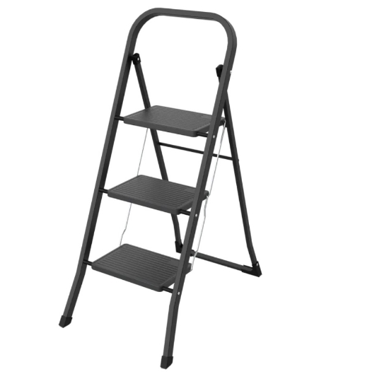 Picture of Schůdky ocelové MINIFERO 3, ČERNÉ, nosnost 150kg