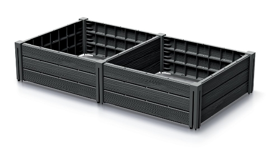 Obrázek z Vyvýšený záhon 2 ks BASE PLANT 61,8 cm - antracit 