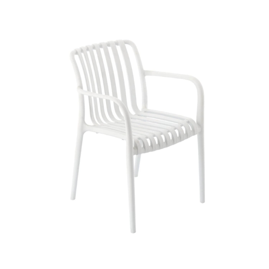 Obrázek z Zahradní židle 45,5 × 57 × 45/81 cm, bílá, nosnost 110 kg 