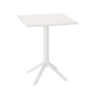Obrázek z Zahradní čtvercový stůl 60 × 60 × 77,5 cm, bílý 