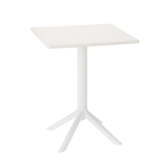 Obrázek z Zahradní čtvercový stůl 60 × 60 × 77,5 cm, bílý 