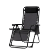 Obrázek z Skládací zahradní lehátko „ZERO GRAVITY“ s podstavcem, kapsou a opěrkou hlavy 