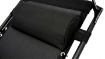 Obrázek z Skládací zahradní lehátko s podstavcem, kapsou, stříškou a opěrkou hlavy, černé 