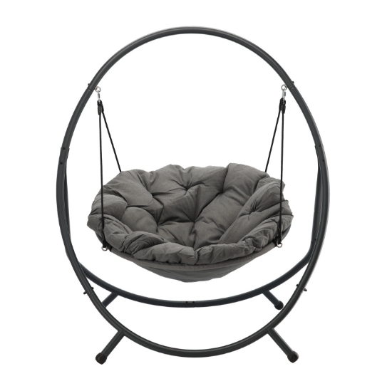 Obrázek z Závěsné křeslo PATIO tmavě šedý 115,5 × 140 × 167,5 cm 