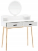 Obrázek z Bílý skandinávský toaletní stolek se zrcadlem 