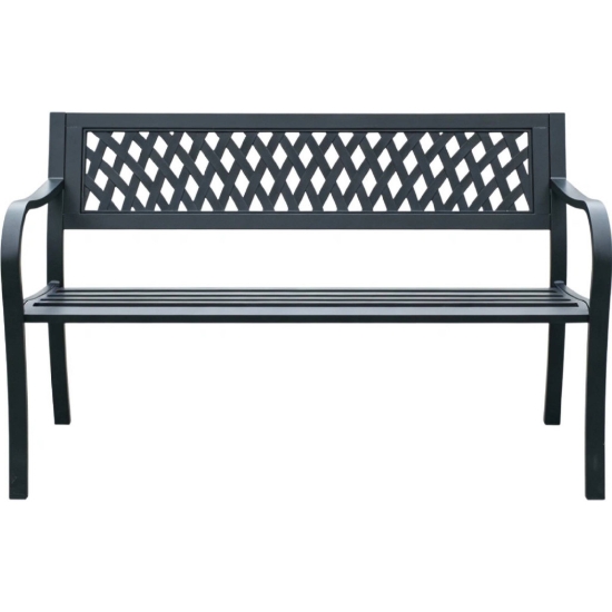 Obrázek z Zahradní lavice kovová 125x53x77 cm 