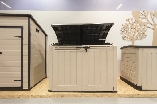 Obrázek z zahradní přístřešek STORE IT OUT ULTRA béžová, 177 x 113 x 134 cm 