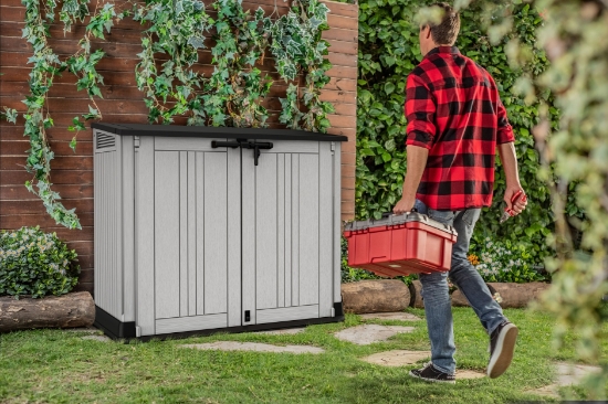 Obrázek z zahradní přístřešek Store It Out Midi antracit, 132x71,5x113,5 cm 